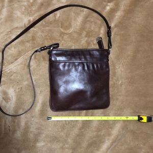 dkny leather crossover bag